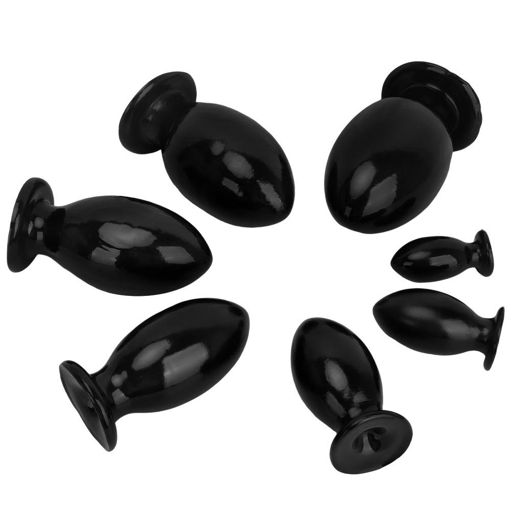 Black PVC Dildo Simulated Penis Anal Plug Fisting Sex Toy Strap On Cock Big Dick Masturbator Realistic Cock