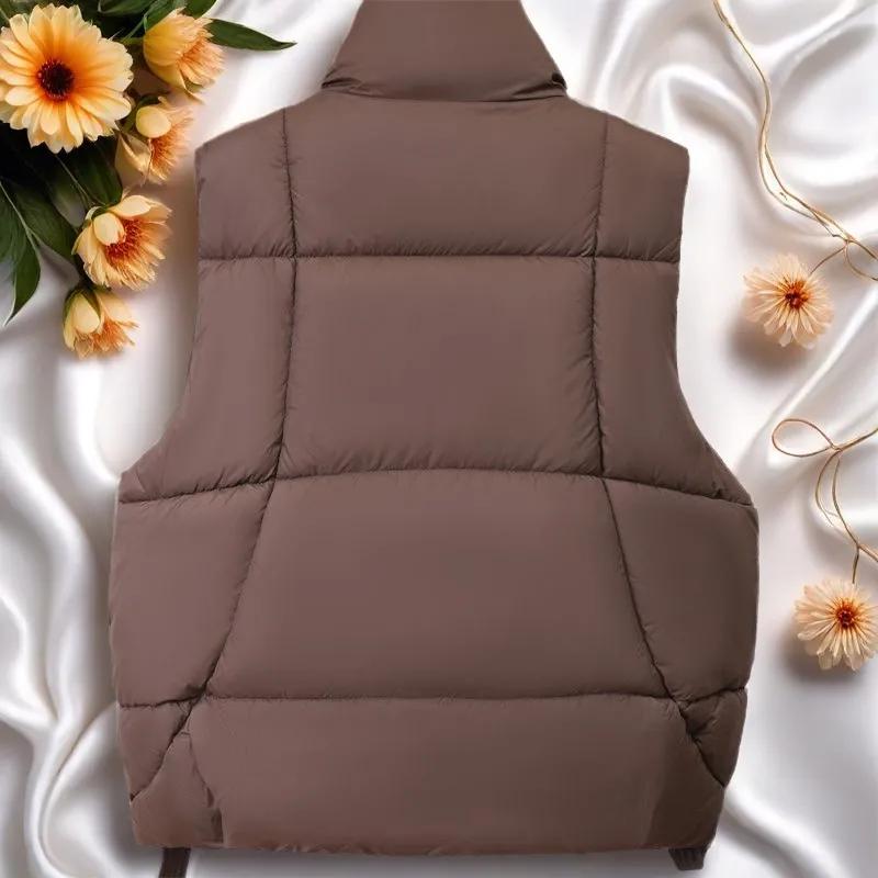 Plus Size Women's Down Cotton-padded Vest Coat Autumn Winter Female Waistcoat Jacket Fashion Overwear