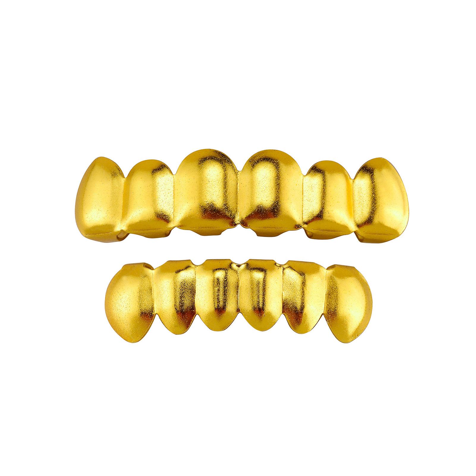 European and American Hip-hop Grillz Gold Plated Jewelry золотой