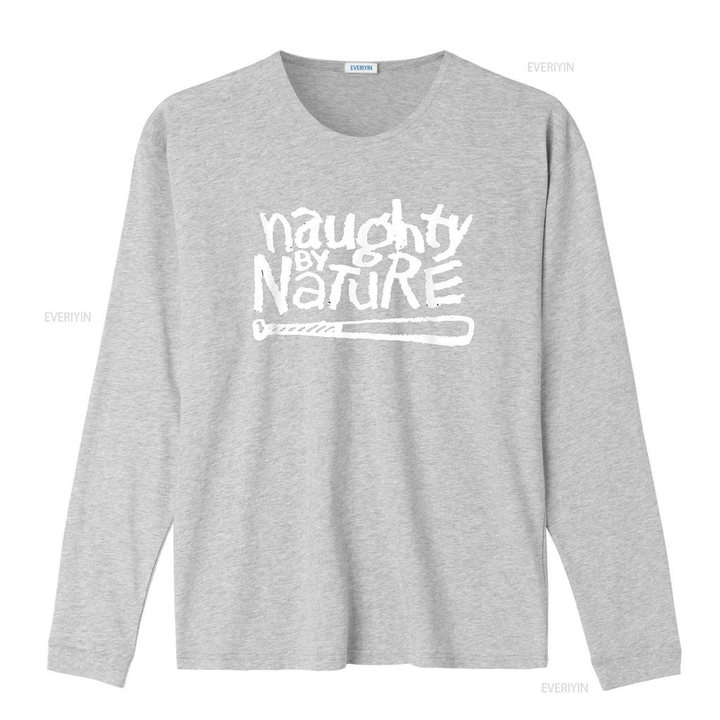 Naughty By Nature Weißes Klassisches Logo T-Shirt Vintage Gewaschen Atmungsaktiv Mode Mann Lässig Stilvoll Vielseitig Grafik Weich