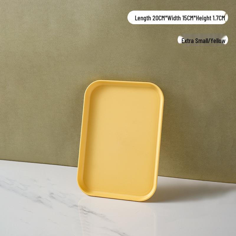 Rectangular Plastic Tea and Snack Tray for Home, Hotel, or Restaurant Use