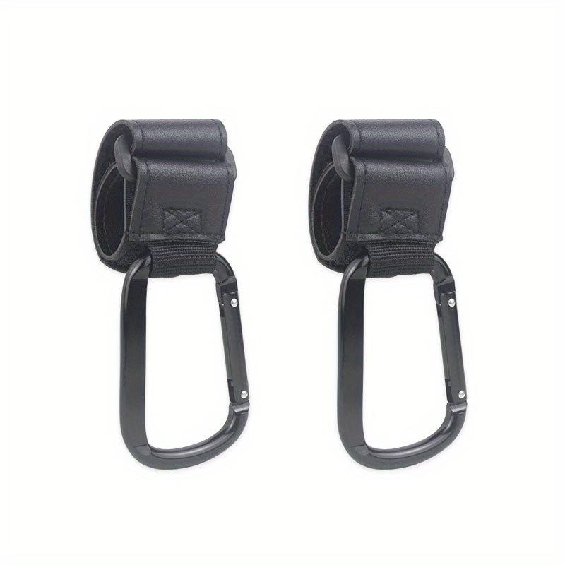 Stroller Hook Clip for Carriages, Shopping Carts & Bags - Durable Faux Leather Universal Hanging Accessory with Secure Clasp