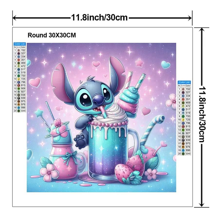 Cute Lilo&Stitch and Angel Disney Cartoon 5d Full Diamond Painting Fantasy Sweet Drean Stitch Anime Mosaic Cross Stitch Decor