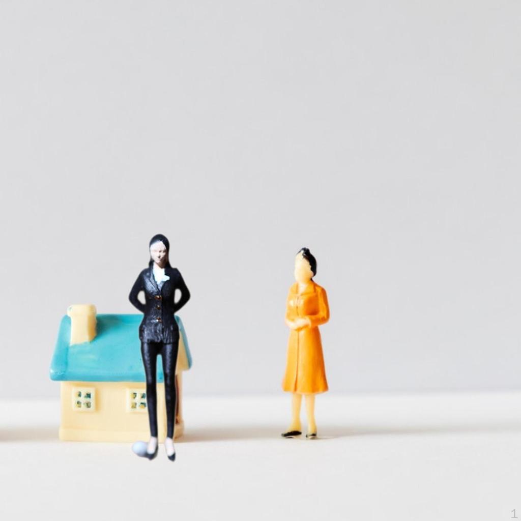 1/64 Scale Miniature Figure Diorama Accessory Women Model for Decoration