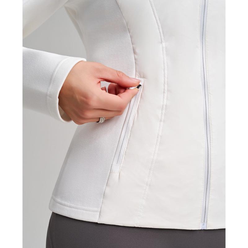 Women's Lightweight Duck Down Jacket - Winter Slim Fit, Short Yoga Running, Stand Collar, Warm Sport Outerwear