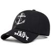 Unisex Anchor Embroidery Baseball Caps Outdoor Adjustable Spring and Autumn Casual Sunscreen Hat