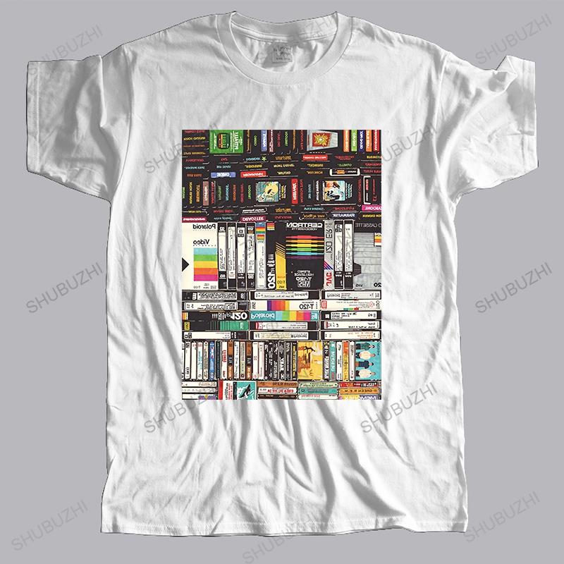 Male Black Tshirt Boardrippaz T Shirt Vhs 80er 80s Retro Cassette Tapes Kassette Commodore Games Cool Casual Pride