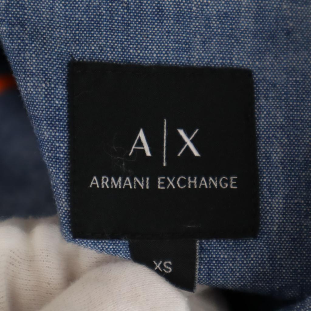 Armani Exchange Long Sleeve Chambray Shirt XS Blue Navy Blue Men's Used