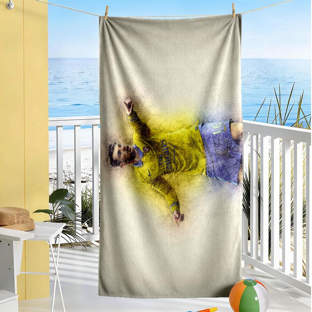 Dynamic Soccer Celebration Beach Towel Soft Durable Quick-Dry Comfortable Lightweight Perfect for Traveling Yoga Camping and Swimming