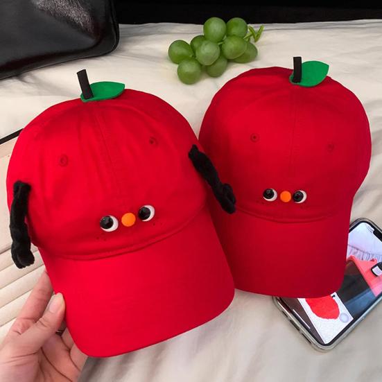 Baseball Hat Breathable Fabric Adjustable Buckle Fruit Design Sun Protection Hat Kids Adult Summer Outdoor Travel Hat