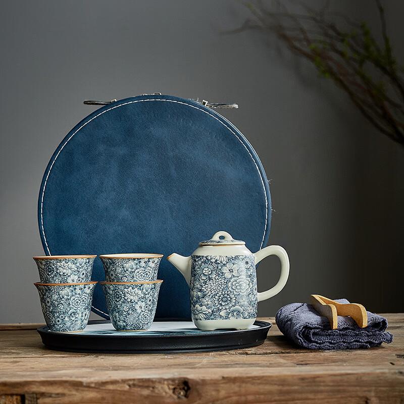 Ailan Huijia DH Portable Outdoor Gongfu Tea Set Square Pot Set with Tray