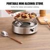 Mini Estufa Portátil para Exterior Horno de Acero Inoxidable Potencia de Fuego Ajustable Ligera a Prueba de Viento para