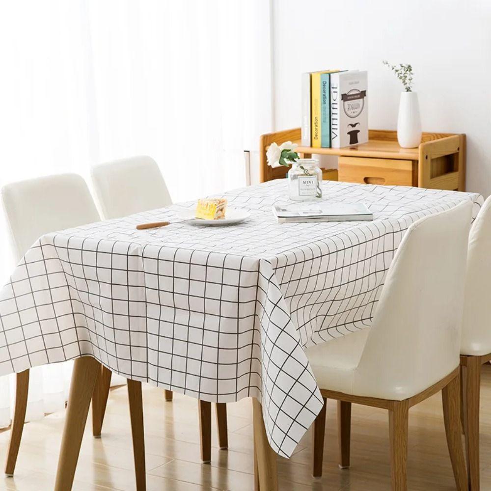 Durable 90x140cm Tablecloth Waterproof Oilproof Dining Table Colth Antifouling Rectangula Picnic Mat
