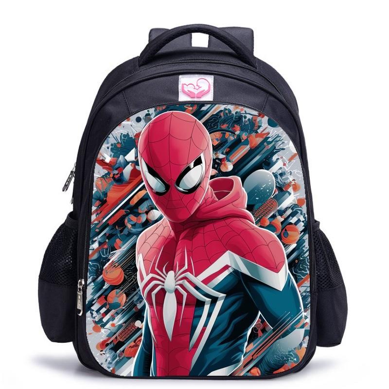 Children'S Shoulder Bag Web‑pattern Spider-Man Cartoon Printed School Bag