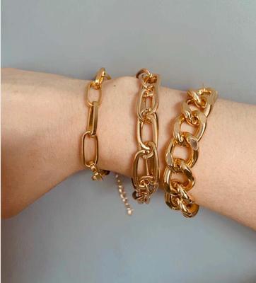 Geometric Punk Double-Layer Thick Chain Hip-Hop Bracelet
