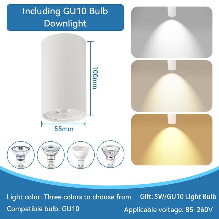 Luminária de Teto GU10 220V Lâmpadas Substituíveis LED Luminária Moderna Spot para Casa Cozinha Sala de Estar Downlight LED Montado na Superfície