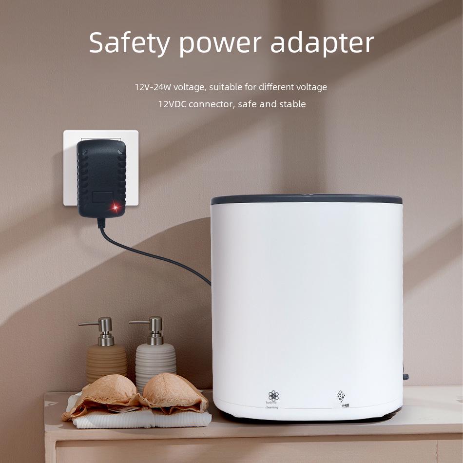 Nešiojama išmani mini turbininė skalbimo mašina apatiniams, kelnaitėms ir kojinėms su ozono valymu