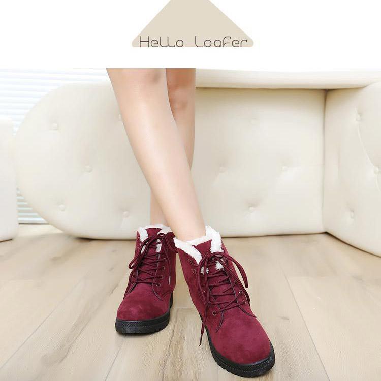 Γυναικείες μπότες χιονιού Χειμερινά παπούτσια Ζεστή μεσαία σόλα Γυναικείες βαμβακερές μπότες 35-44