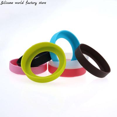 Silikon Welt 7,8CM Silikon Tassenhülle Wasserbecher Matte Hülle Unterer Ring Abriebfest Bruchfest Bodenabdeckung Untersetzer