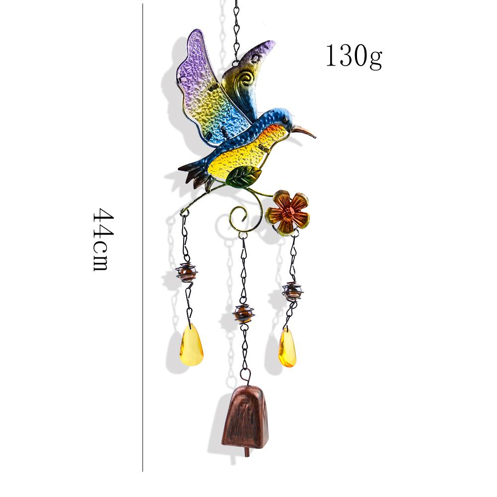 Hummingbird Wind Chimes Suncatcher  Wall Window Door Garden Wind Bell Hanging Ornaments Pendant Home Campanula Decoration Craft