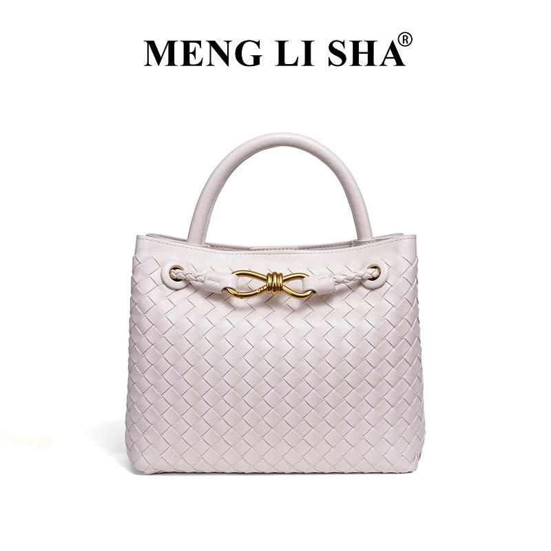 

Premium new women s bag casual handwoven bag fashion shoulder messenger tote bag trendy versatile handbag брудно-білий