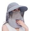Women Breathable Detachable UV Protection Beach Cap Shade Hat Sunshade Sun Hat Fisherman Cap