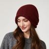 Knitted Pullover Hat Autumn Winter Women's Vintage Warm Wool Sleeve Cap