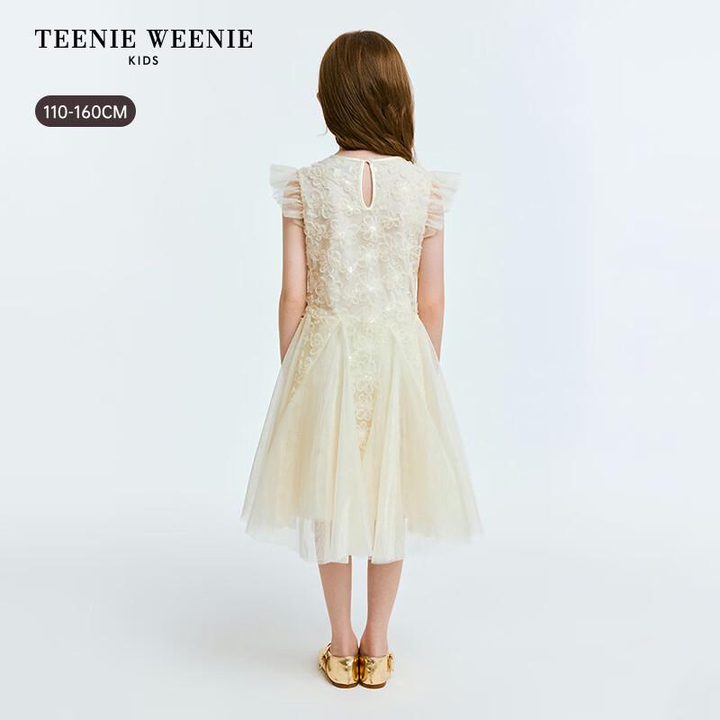 Teenie Weenie Kids Girl's Flower Sequin 3D Embroidery Princess Dress