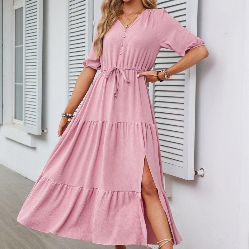 V-образный вырез на пуговицах с завязками на шнурке — фото 3