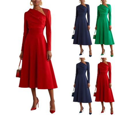 Damen Casual Mode Langarmkleid