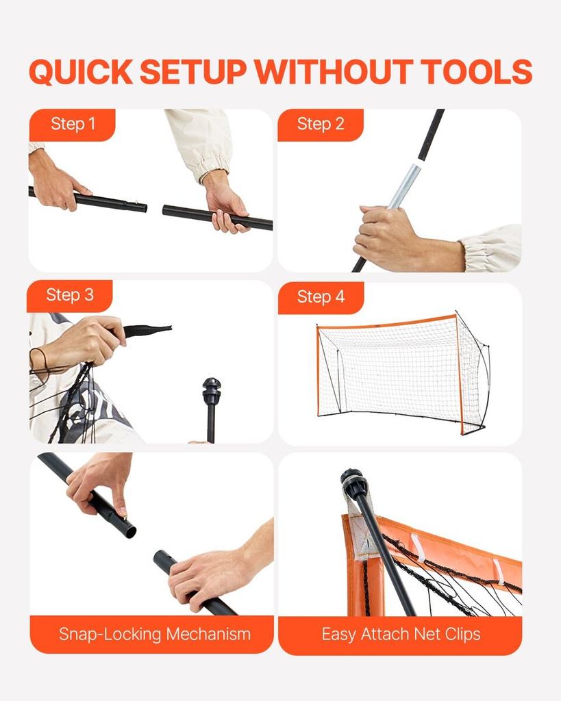 12x6 Ft Portable Soccer Goal Kids Soccer Net Carry Bag Backyard Training