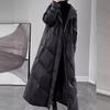 Autumn and Winter Plus Size Women's Long Thickened Velvet Loose Hooded Jacket Casual Comfortable Lapel Outerwear