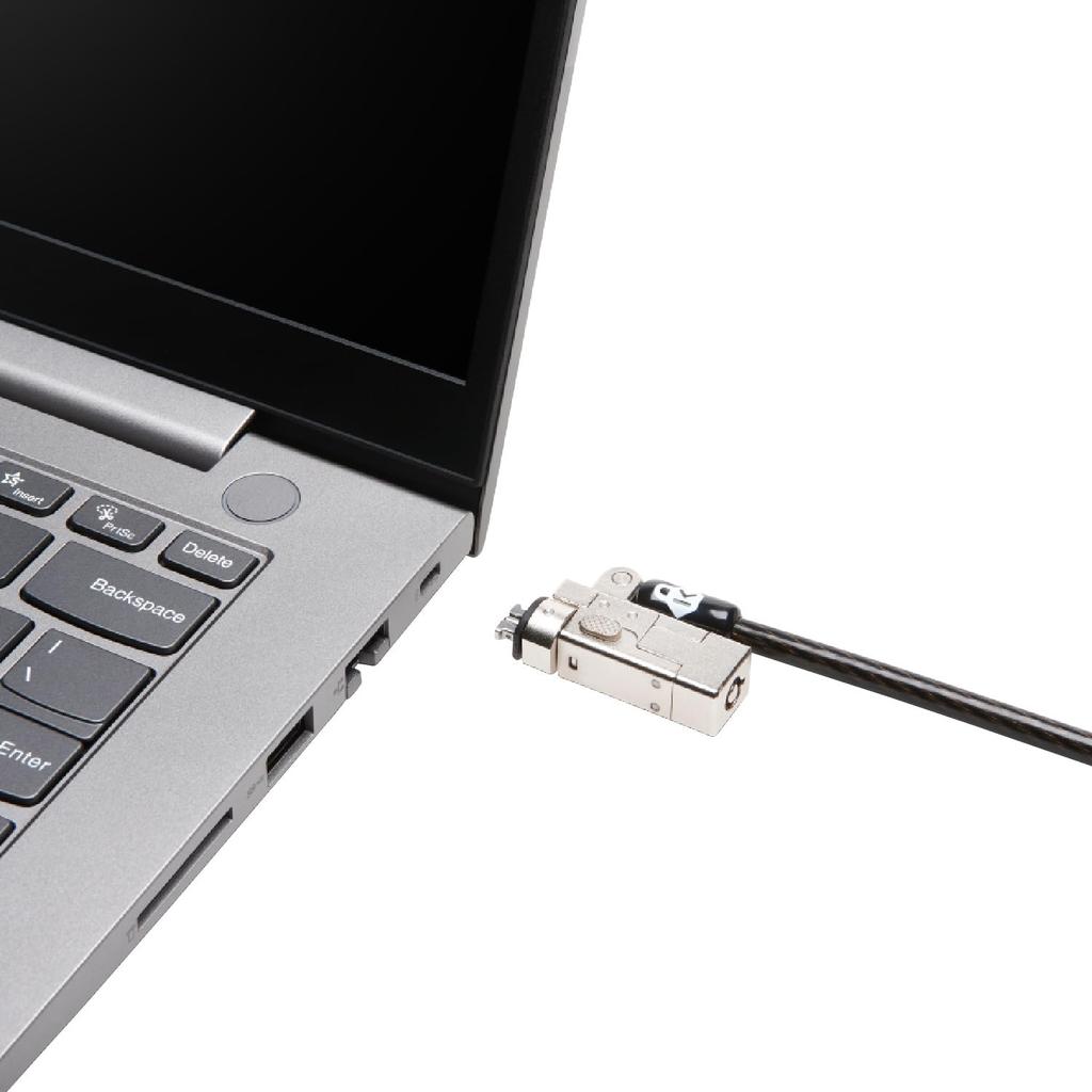 Kensington Slim NanoSaver 2.0 Keyed Laptop Lock, Nano Slot Compatible, Slim Lock Head, Keyed Security Wire K65021JP