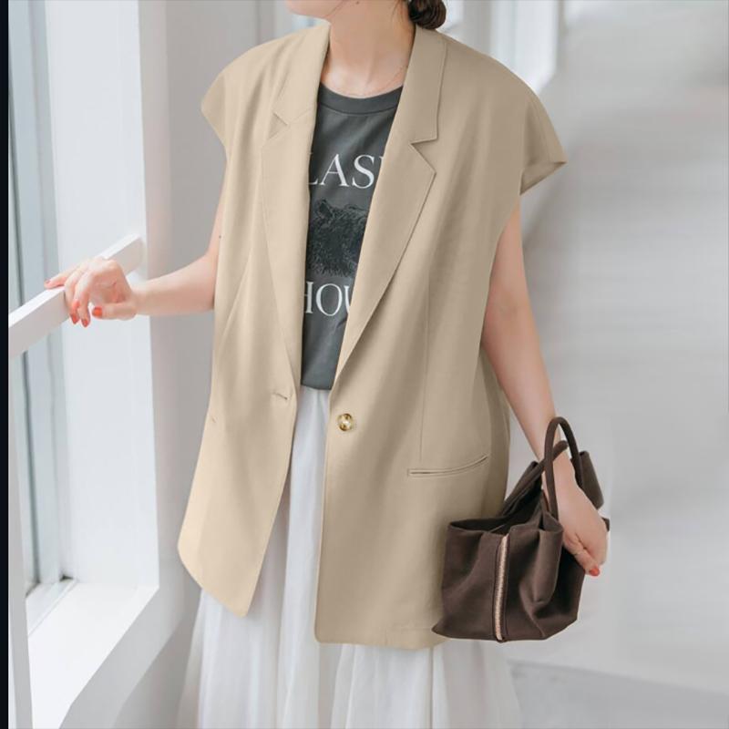 

ZANZEA Женский летний свободный повседневный кардиган-жилет без рукавов 3XL