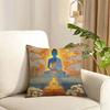 Buddhism Cushion Cover Reversible Plush Pillow Cover Soft Fluffy  Home Decor for Sofa Bedroom