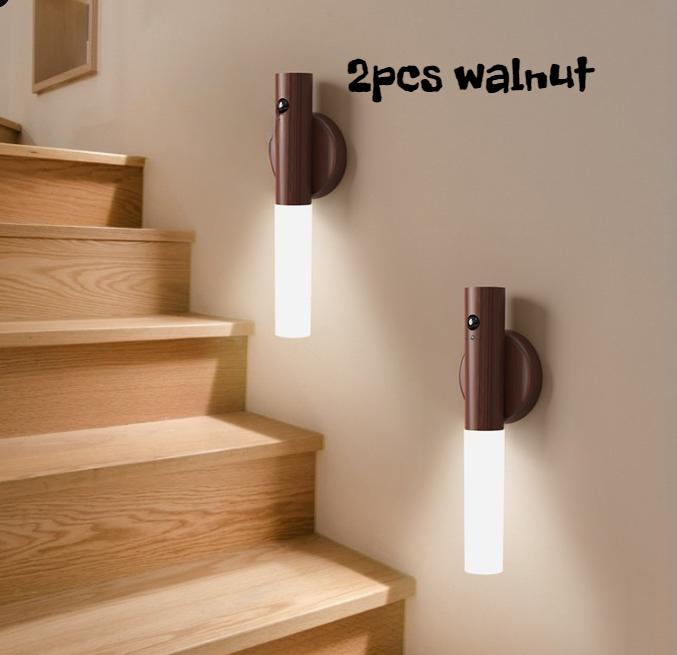 2pcs Per Set Dark&Light Color Lamp Night Lighty Intelligent Infrared Sensing Switch Rechargeable Night Light for Home Daily Use