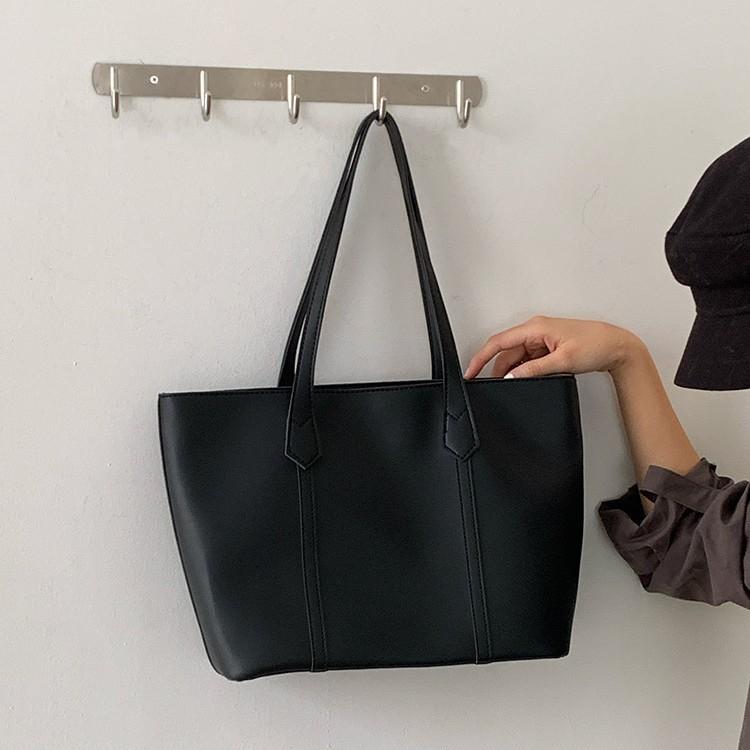 College student class bag women's autumn and winter new trendy retro versatile commuter shoulder bag casual tote big bag