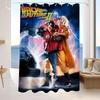 Movie Back To The Future Trilogy Shower Curtain Polyester Waterproof Shower Bathroom Partition Curtain Decoration Accessories
