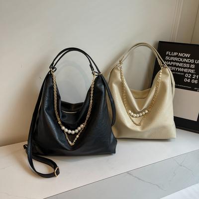 Textured Large-capacity Tote Bag Women's New Fashion Chain Shoulder Bag Commuter Backpack