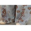 DIMANAF 2026 Summer New Plus Size Women Jeans Vintage Floral Elastic Waist Long Pants Loose Casual Denim Cotton Trousers Pants