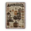Vintage Whiskey Metal Poster Wall Decor for Bar Pub Kitchen