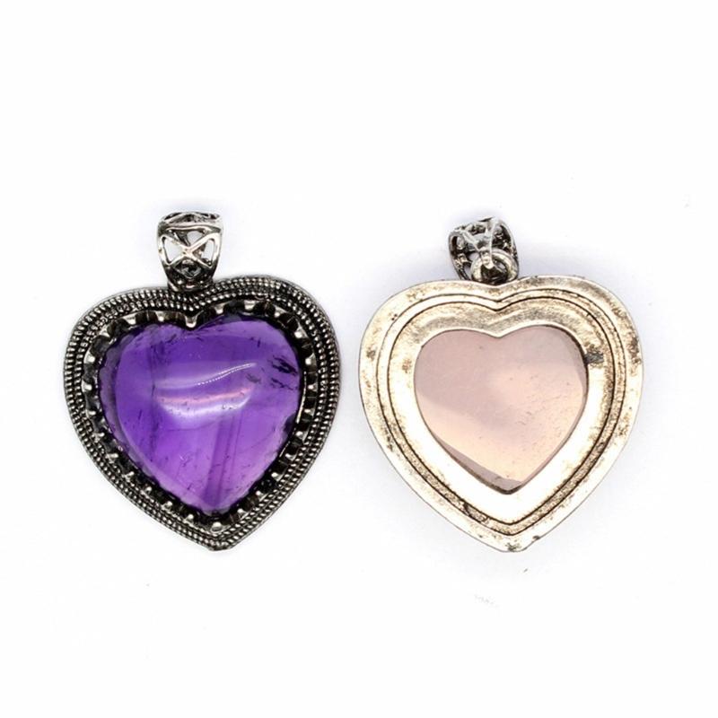 Vintage Styles Labradorite Pendant Necklace Featuring Elegant Amethyst Gemstones for Women Seek Unique Fashion