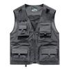 Men's Multi-Pocket Sleeveless V-Neck Vest for Summer Hiking & Photography