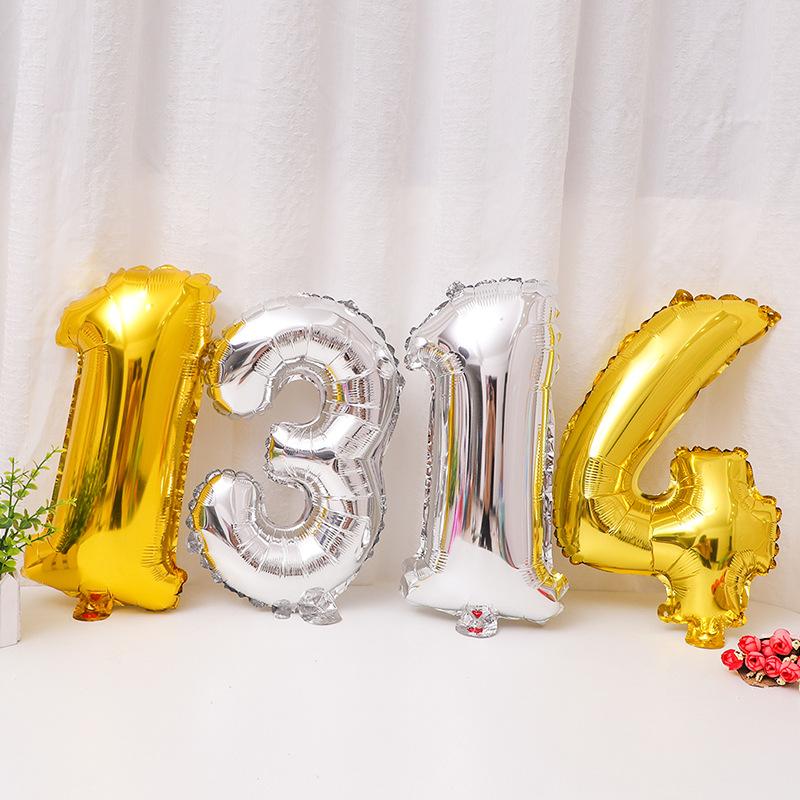 Gold Number Balloons 40 Inch Foil Balloon Adult Kids Birthday Anniversary Decoration Party Gold 0 1 2 3 4 5 6 7 8 9 Balloon