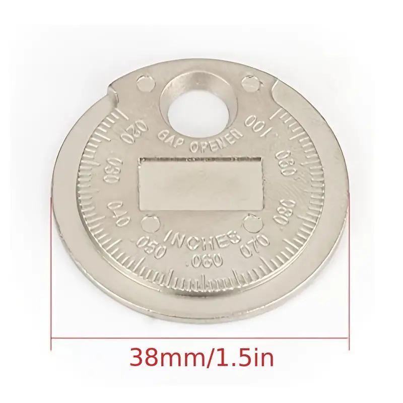 Spark Plug Gap Measurement Tool - Imperial/Metric Coin-Type Gauge