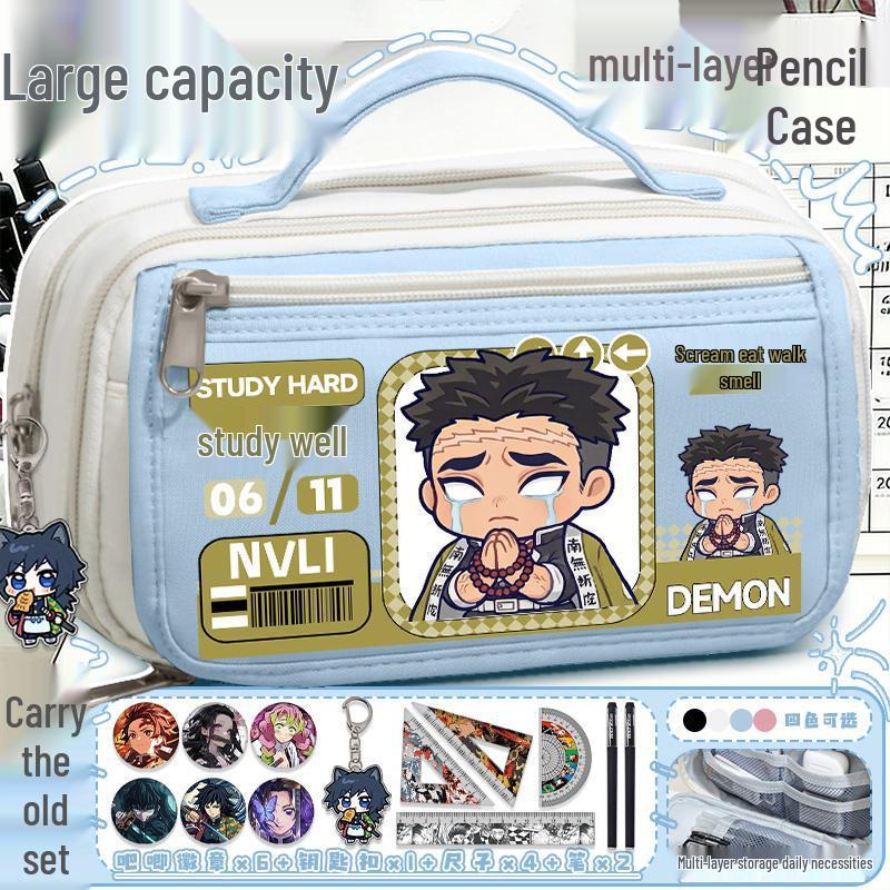 Demon Slayer Mitsuri Kanroji Large Capacity Pencil Case for Students