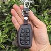 Leather Car Remote Key Case Cover Shell For Hyundai Creta Ix35 Ix45 I10 I30 I40 Tucson Santa Fe Rena Sonata Elantra Accessories