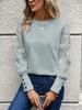 Women's Printed Stand-up Collar Ramie Shirt Top
