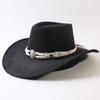 Popular European and American Classic Big-brimmed Western Cowboy Hat Men's and Women's Outdoor Fashion Anti-sun Cowboy Hat Jazz Hat