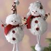 Christmas Angel Snowman Plush Doll Pendant Xmas Tree Hanging Ornaments Party Decor